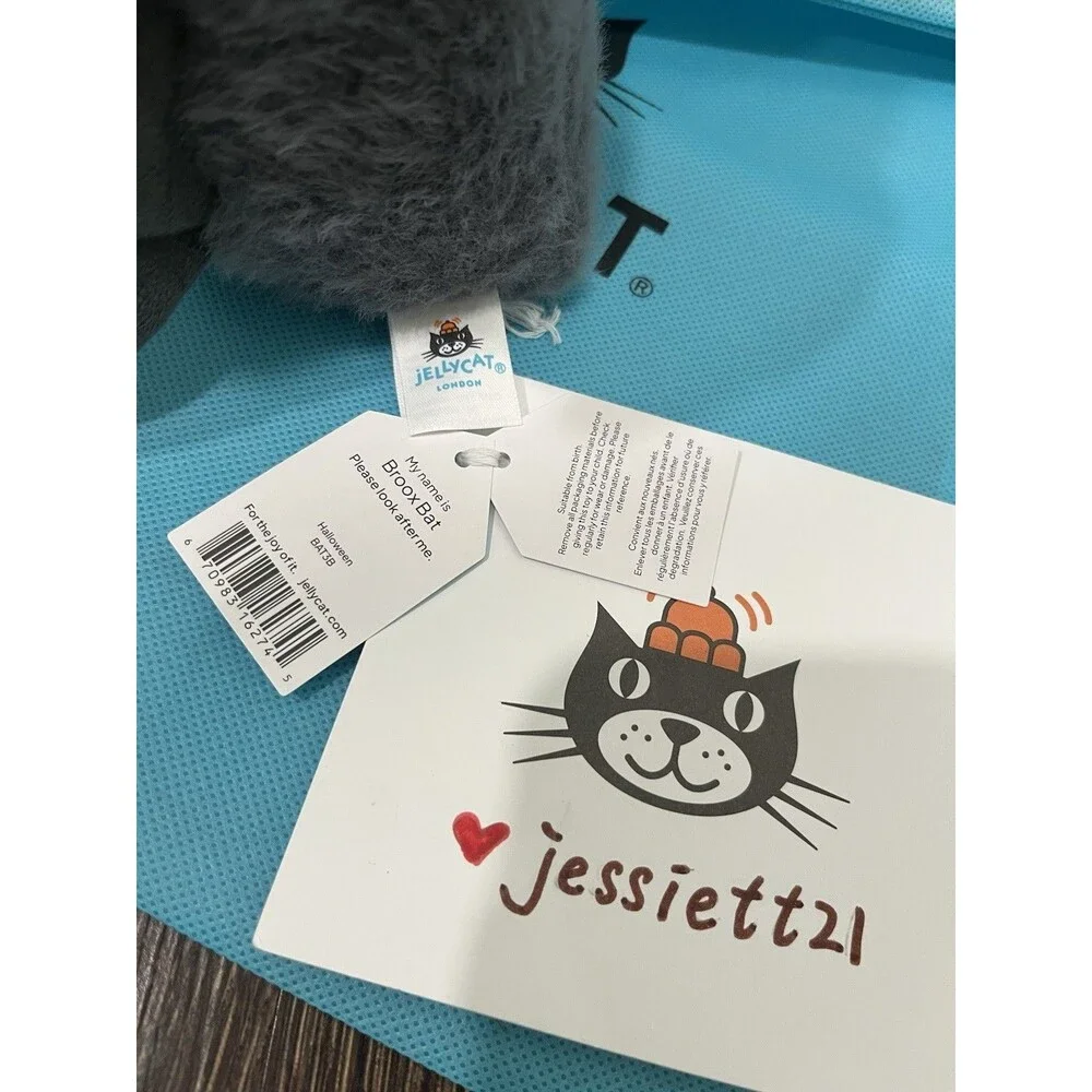 Jellycat Broox Bat With Dust Bag 100%Authentic NWT US SHIP FAST